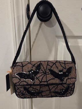 New Viral From India to You Beaded Bat🦇 purse with spiderweb design #halloween